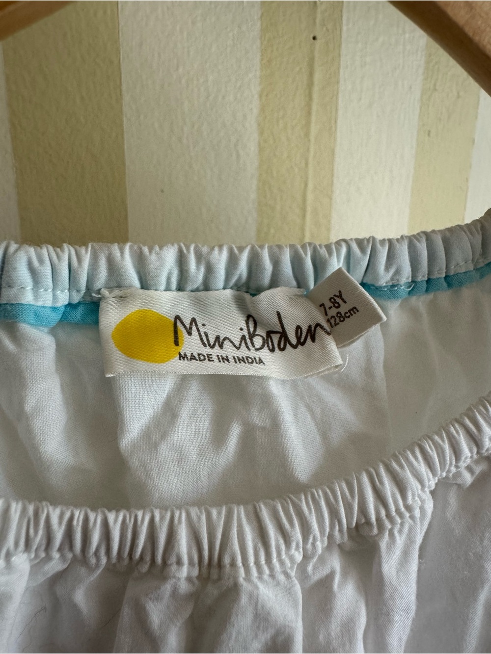 Mini Boden White Kids Mermaid Embroidered Dress - Picture 5 of 5